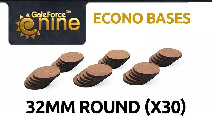 Gale Force Nine: Econo Bases: 32mm Round (30)