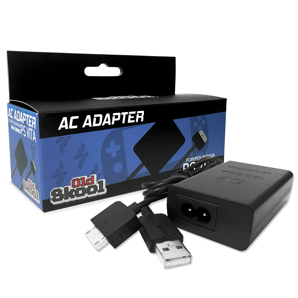 Old Skool PlayStation Vita AC Adaptor with USB Data Cable for PS Vita