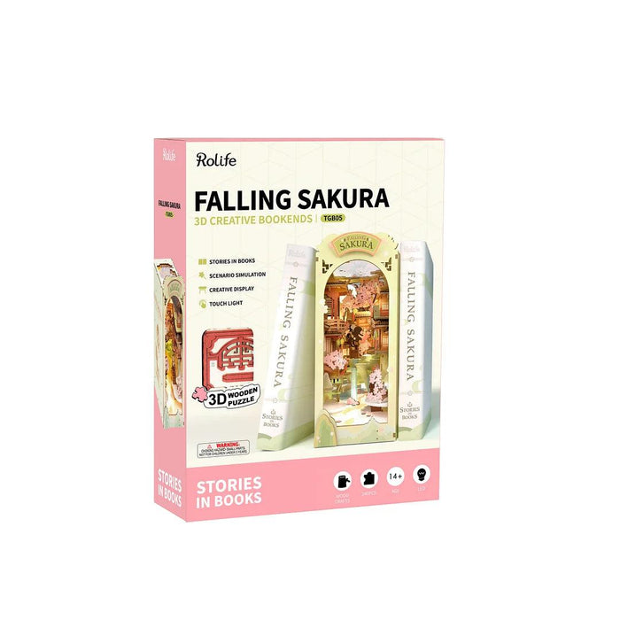 Falling Sakura DIY Book Nook Shelf Insert