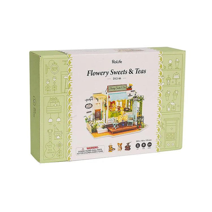 Flowery Sweets & Teas Miniature Dollhouse Kit