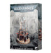 Games Workshop's ADEPTA SORORITAS: THE TRIUMPH OF SAINT KATHERINE box features the "The Triumph of Saint Katherine" Adepta Sororitas miniature. The cover showcases the detailed, assembled, and painted model in a dynamic pose, surrounded by gothic ruins. Emblazoned with Order of Our Martyred Lady insignias, the branding and game logo adorn the top of the box.