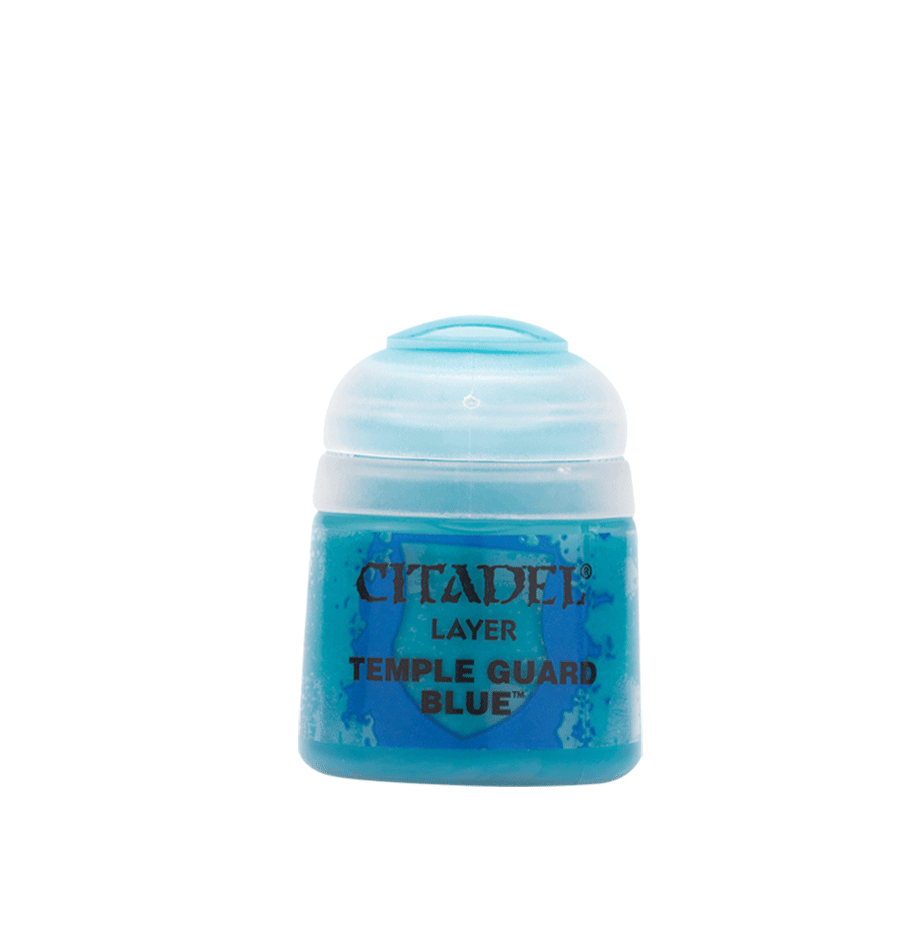 A small container of Citadel Layer - Temple Guard Blue in 