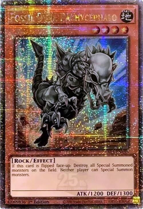 Fossil Dyna Pachycephalo (Quarter Century Secret Rare) [RA03-EN195] Quarter Century Secret Rare