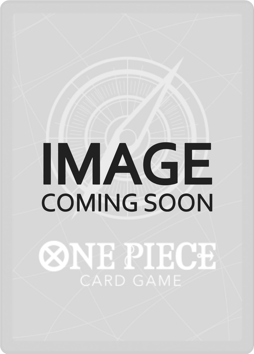 A placeholder image with the text "IMAGE COMING SOON" in bold black letters centered on a light gray background. Below this text is the logo for the ONE PIECE Card Game, featuring a stylized compass and the ONE PIECE title in white. The background has a subtle pattern of intersecting lines reminiscent of Carrot (Parallel) [Two Legends] by Bandai.