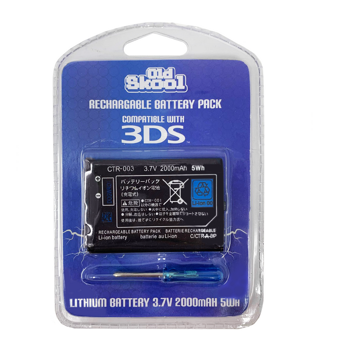 Old Skool Rechargeable Battery For Nintendo 3DS