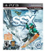 The cover of SSX for PS3 showcases an exhilarating snowboarding experience, with a snowboarder mid-air performing a trick in a snowy mountainous area. Other snowboarders and a helicopter are in the background. Text includes: “Exclusive Content,” “Only on PlayStation,” and ratings. Everything Games and PS3 logos are present.