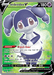 Image of an Indeedee V (192/202) [Sword & Shield: Base Set] Pokémon card from the Sword & Shield series. Indeedee is a small, bipedal Pokémon with a blue and white body, large oval eyes, and ears resembling pigtails. This Ultra Rare card boasts 180 HP, the "Watch Over" ability, and a powerful "Psychic" attack. Weaknesses, resistances, and retreat cost details are