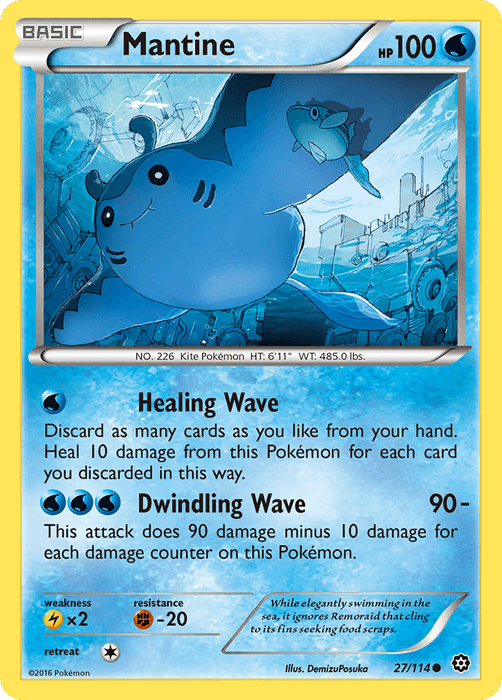 Mantine (27/114) [XY: Steam Siege]