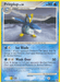 A Pokémon Prinplup (44/100) [Diamond & Pearl: Majestic Dawn] trading card for Prinplup. The blue and yellow penguin-like Pokémon stands on an icy surface with an intense expression. From the Majestic Dawn series, the card shows 80 HP and indicates Prinplup evolves from Piplup. Featuring Ice Blade and Wash Over attacks, it includes weaknesses, resistances, and retreat cost.