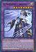 The image depicts an Ultra Rare Yu-Gi-Oh! trading card named "El Shaddoll Construct [SDSH-EN046]," featured in the Shaddoll Showdown set. This Level 8 Fusion/Effect Monster has 2800 ATK and 2500 DEF. The card showcases an armored female figure with mechanical wings, surrounded by glowing, ethereal ribbons of light.