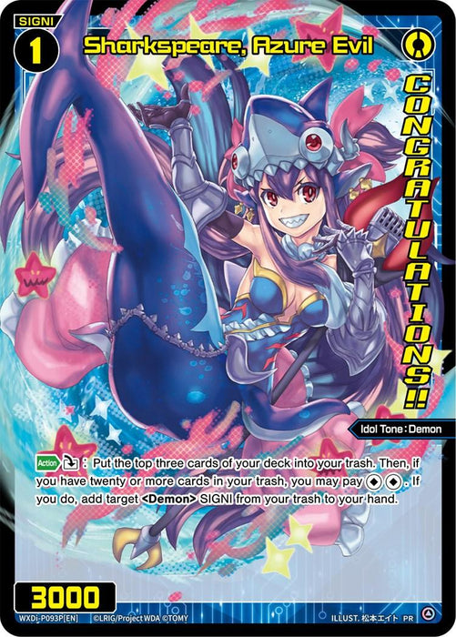 Sharkspeare, Azure Evil (August 2022) (Winner) (WXDi-P093P) [Promo Cards]