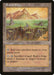 A Magic: The Gathering card titled "Rath's Edge [Nemesis]." This Rare Legendary Land from the Magic: The Gathering brand features a fragmented, rocky landscape with floating land masses against a hazy sky. It has abilities: "Tap: Add one colorless mana" and "4, Tap, Sacrifice a land: Rath's Edge deals 1 damage to any target.