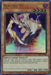 A Yu-Gi-Oh! card named "Blazing Hiita [LART-EN034] Common" showcases an anime-style character with purple hair, a white coat, and blue shorts, summoning a fire creature with a yellow, flame-like body. This Spellcaster/Effect Monster has attack points of 800 and defense points of 1500.