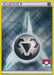 A Pokémon Trading Card featuring a Metal Energy (2011 Pokemon League Promo) [League & Championship Cards]. The card has a metallic background with a gradient of silver shades and a central symbol consisting of a 3-pronged triangular design, representing Metal Energy. This promotional piece is part of the exclusive League & Championship Cards series, with the Pokémon League logo displayed in the bottom right corner.