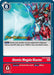 A Digimon card named "Atomic Megalo Blaster [BT9-094] [X Record Pre-Release Promos]" with a cost of 6 is shown. This Pre-Release Promo card features artwork of a dynamic robot firing a powerful energy blast. The text reads: "Pre-Release." The main effect allows the user to choose opponent Digimon with total DP up to 10,000 or less and delete them.