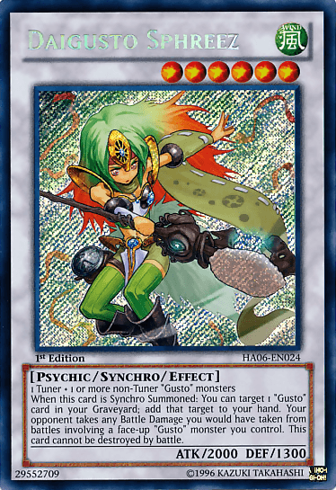 Daigusto Sphreez [HA06-EN024] Secret Rare