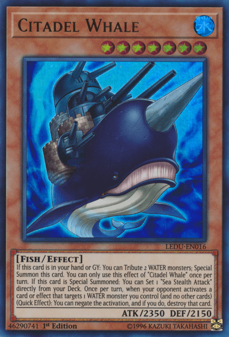 An image of the fish-type Yu-Gi-Oh! trading card titled 