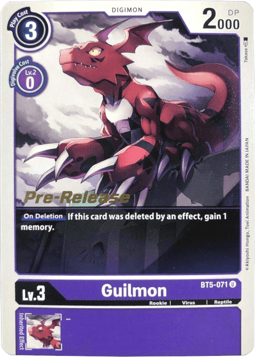 Guilmon [BT5-071] [Battle of Omni Pre-Release Promos]