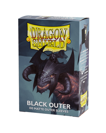 Dragon Shield: 100ct Outer Sleeves - Matte Black (Standard)