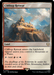 A "Magic: The Gathering" card named Clifftop Retreat [The Lord of the Rings: Tales of Middle-Earth Commander]. It depicts a mountainous landscape reminiscent of Middle-Earth with buildings atop cliffs under a dramatic sky. The card is bordered in white, with text stating it enters the battlefield tapped unless you control a Mountain or Plains. It produces red or white mana.