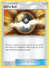 Image of an "Ultra Ball (135/149) [Sun & Moon: Base Set]" Pokémon card from the Sun & Moon series. This Uncommon Trainer Item card features a black and gold Poké Ball with white sparkles, a yellow border, and text instructing you to discard 2 cards to search your deck for a Pokémon. The card, illustrated by Ryo Ueda, is numbered 135/149.