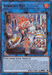 A Yu-Gi-Oh! product named "Spright Elf [POTE-EN049] Ultra Rare," an Ultra Rare Link/Effect Monster featuring a humanoid elf with flaming red hair and armor, surrounded by blue geometric patterns. With a Link rating of 2, its text details its summoning and effect capabilities. The card is from the "POTE-EN049" Power of the Elements set.