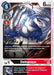 A Digimon trading card featuring Deltamon [P-076] (Update Pack) [Promotional Cards]. The promo card displays Deltamon, a creature with shark-like features and mechanical arms. The text includes information about its abilities, costs, and a special attack effect reducing digivolution costs.