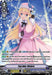 A trading card named "Top Idol, Riviere (V-EB11/SP04EN) [Crystal Melody]" from Bushiroad's Cardfight!! Vanguard game. This Grade 3 unit depicts a mermaid from the Bermuda Triangle clan with long blonde hair, dressed in a pink winter-themed outfit and hat, standing in a snowy landscape. The card boasts attributes including 13000 power, 1 critical, and a FORCE marker.