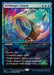 Image of a Magic: The Gathering card titled "Archmage's Charm (Extended Art) [Store Championships 2022]," an instant card featured in Store Championships 2022. The artwork showcases a magical object surrounded by vibrant, swirling colors. Requiring three blue mana, its rare abilities include countering a spell, drawing two cards, or gaining control of a nonland permanent with mana value 1 or less.