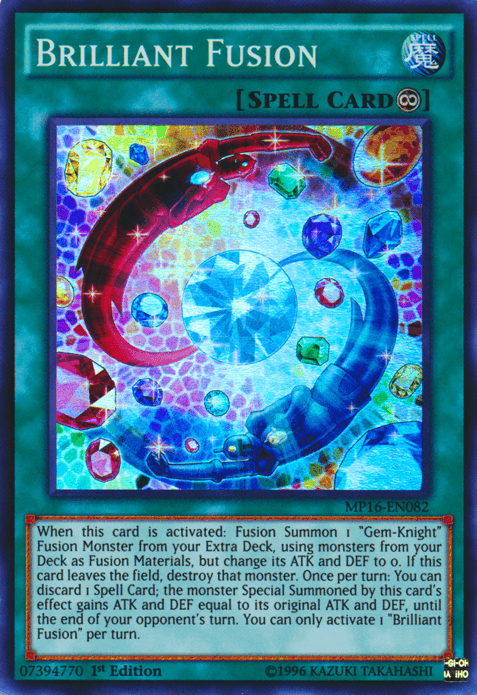 The image features a Yu-Gi-Oh! trading card named 