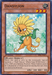 Image of the Yu-Gi-Oh! trading card "Dandylion [BP02-EN077] Mosaic Rare". The card depicts a lion with a mane resembling a large yellow dandelion. It has a playful yet determined expression. This Effect Monster has 300 ATK and 300 DEF, with an ability to Special Summon "Fluff Tokens" when sent to the Graveyard.