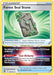 Image of a Pokémon Trainer card named "Forest Seal Stone (156/195) [Sword & Shield: Silver Tempest]" from the Pokémon series. This Holo Rare card features a stone tablet with green glowing lines resembling forest vines. Its VSTAR Power ability “Star Alchemy” lets players search for any card in their deck. The illustration has rays of light emanating from the stone against a green gradient background.