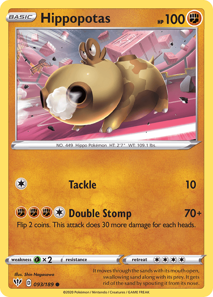 Hippopotas (093/189) [Sword & Shield: Darkness Ablaze]