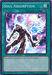 The image is a Yu-Gi-Oh! trading card titled "Soul Absorption [THSF-EN049] Super Rare." It is a Spell Card indicated by its green border and the "Spell Card" text in the top center. The artwork, reminiscent of "The Secret Forces" set, depicts a humanoid figure with metallic and glowing features amidst flying, ethereal spirits. The card's effect reads: "If a card(s