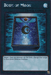 An image of the Yu-Gi-Oh! trading card "Book of Moon [NKRT-EN027] Platinum Rare." This Platinum Rare Spell Card showcases a mystical book with glowing blue runes, an eye at the top, and a moon symbol in the center. The effect reads: "Target 1 face-up monster on the field; change that target to face-down Defense Position.
