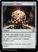 The image is of a Magic: The Gathering card named "Commander's Sphere [March of the Machine Commander]." This artifact, costing three generic mana, taps to add one mana of any color in your commander's identity and can be sacrificed to draw a card. Illustrated by Ryan Alexander Lee, it features a glowing sphere with intricate, mystical patterns.