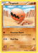 An image of a Pokémon trading card featuring Trapinch (53/111) [XY: Furious Fists] by Pokémon. Trapinch is shown on sandy terrain with a gaping, jagged mouth. The card has 60 HP and includes the moves "Mountain Munch" and "Mud-Slap." Text at the bottom provides Pokédex info stating it lives in arid deserts and builds pitfalls.