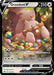 A Pokémon trading card featuring Greedent V (120/159) [Sword & Shield: Crown Zenith] with 210 HP from the Crown Zenith series. Greedent, a large squirrel-like Pokémon, is amidst colorful berries. Its moves are Body Slam (40 damage) with a coin flip effect causing paralysis and Nom-Nom-Nom Incisors (120 damage). The Ultra Rare card is numbered 120/159 and illustrated by Saki Hayashiro