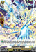 Aegismare Dragon (D-BT01/H34EN) [Genesis of the Five Greats] by Bushiroad, a card from Cardfight!! Vanguard, features a majestic, armored dragon with white and blue hues. As a Cosmo Dragon from the Keter Sanctuary clan, it boasts ethereal wings and a powerful aura, adorned with intricate golden accents and lightning-like energy surrounding it. The Holo card details and abilities are displayed below the image.