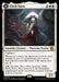 A trading card titled "Elesh Norn // The Argent Etchings [March of the Machine]," a Legendary Creature with pale skin and ornate armor, standing amidst large, dark, twisting tendrils. As a Phyrexian Praetor of Mythic Rarity, the card includes detailed game text about vigilance, causing opponent damage, life loss, and transformation mechanics by Magic: The Gathering.