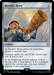 A "Magic: The Gathering" card titled "Herald's Horn [The Lord of the Rings: Tales of Middle-Earth Commander]" from the Commander set. It depicts a person in historical attire blowing a large horn. The card is an artifact with a cost of 3 mana. Its abilities include choosing a creature type, reducing casting costs for that type, and drawing specific top cards.