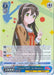 An anime trading card from the Bushiroad collection features "Starrin'PARTY, Tae Hanazono (BD/W47-E092P PPR) (Parallel Foil) (Promo) [Bushiroad Event Cards]." The character, a girl with long brown hair, wears a green blazer and white shirt, waving with her right hand. The promo card has various stats and abilities written in blue and gray text, set against a colorful background with stars and a rabbit symbol.