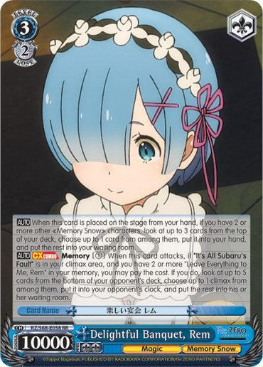 Delightful Banquet, Rem (RZ/S68-E058 RR) [Re:ZERO Memory Snow]