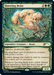 The "Magic: The Gathering" card titled "Questing Beast (Halo Foil) [Secret Lair Drop Series]" features a legendary creature with multiple heads and various limbs in an aggressive stance. This mythic card reveals abilities including vigilance, deathtouch, haste, and special combat damage rules. Its green frame boasts intricate detailing.