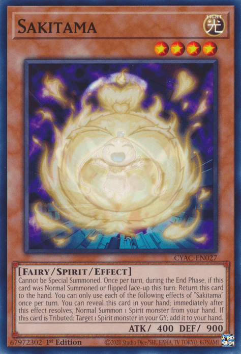 The image features a Yu-Gi-Oh! card titled 