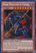 A Yu-Gi-Oh! trading card titled "Dark Magician of Chaos [LCYW-EN026] Secret Rare" from Legendary Collection 3: Yugi's World. The Secret Rare card features an armored sorcerer holding a staff, encircled by swirling red and black energy. It has 2800 ATK and 2600 DEF, with an effect that allows targeting and banishing a Spell Card from the Graveyard.