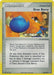 The image showcases an "Oran Berry (80/106) (Stamped) [EX: Emerald]" Pokémon trading card from the Trainer category. This uncommon card from the EX Emerald series features a silver background with a blue berry encircled by orange leaves. The text details its use as an item, highlighting its ability to attach to a Pokémon and potentially heal damage.