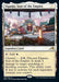 The image depicts the Eiganjo, Seat of the Empire [Kamigawa: Neon Dynasty] Magic: The Gathering card. It’s a rare legendary land card with a white mana ability. The artwork showcases an ornate, traditional Japanese-style castle. Its special ability deals 4 damage to an attacking or blocking creature for mana and discarding this card.