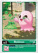 A Digimon card labeled "X Record Pre-Release Promos" features Motimon [BT9-004]. This In-Training II level Lesser Digimon, depicted as a pink, blob-like creature playing with green slime, is classified as a Digi-Egg and has an Inherited Effect that boosts DP.