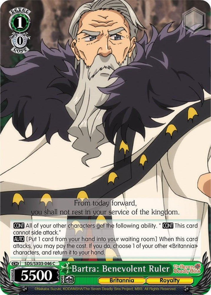 Bartra: Benevolent Ruler (SDS/SX03-046 C) [The Seven Deadly Sins]